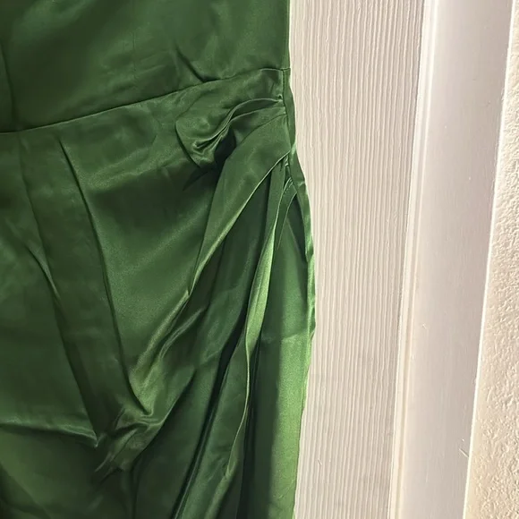 Marguerite silk dress — reformation — palm green — size 8 - Picture 11 of 13